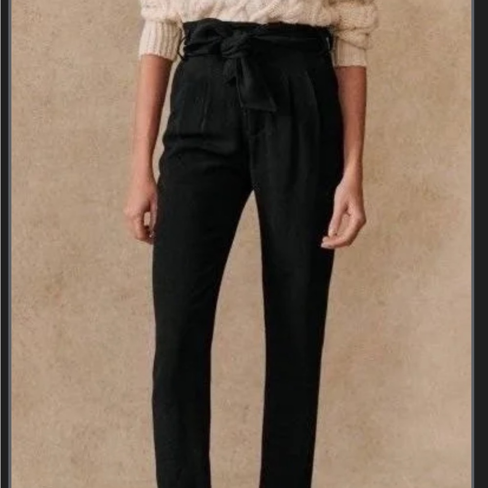 Sezane Black Austin Trousers